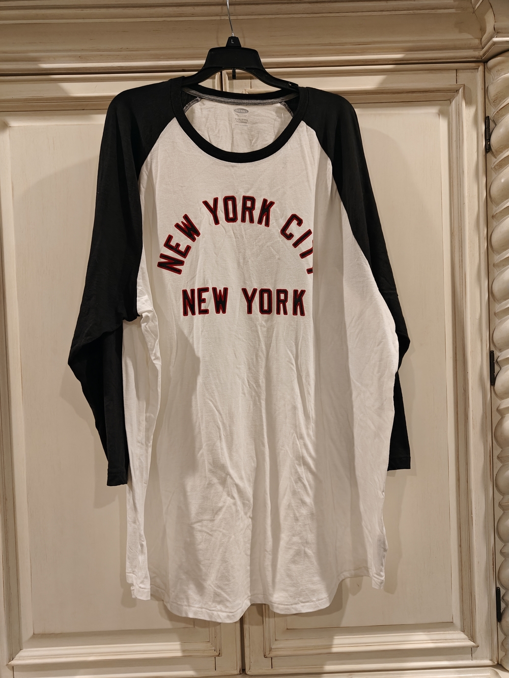 Old Navy Black & White Baseball Tee